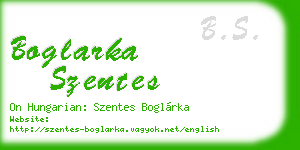 boglarka szentes business card